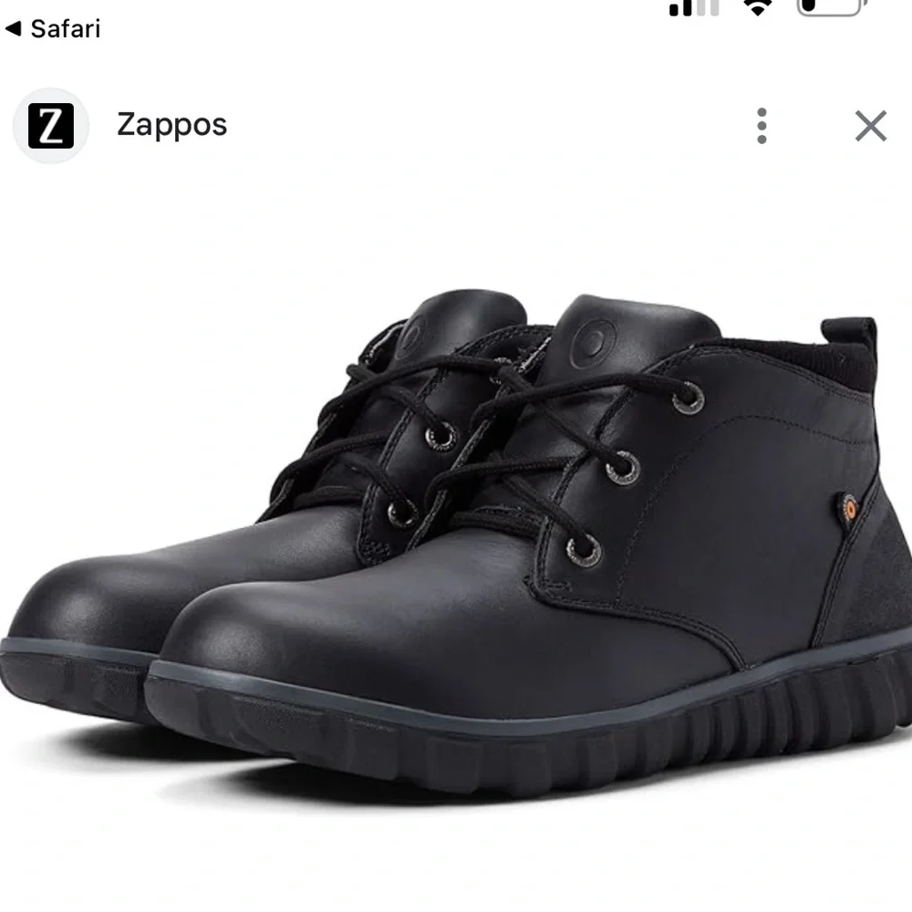 NEW $150 BOGS x Zappos Classic Casual Black Leather Chukka Boots Men size 11